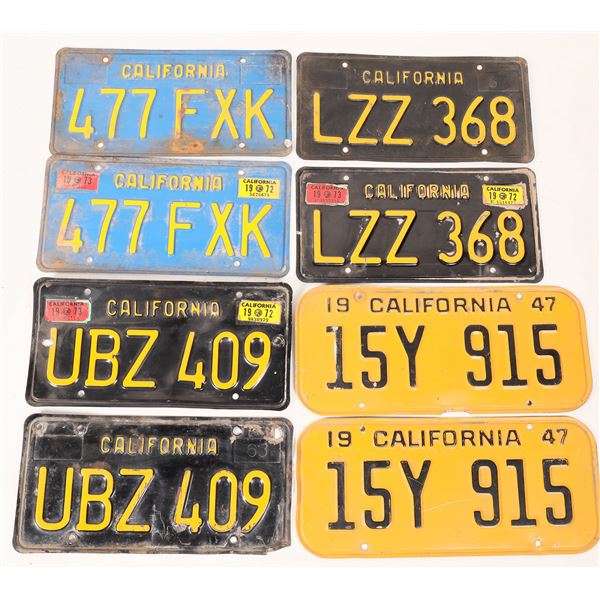 License Plate Pairs, 4 California  [170182]