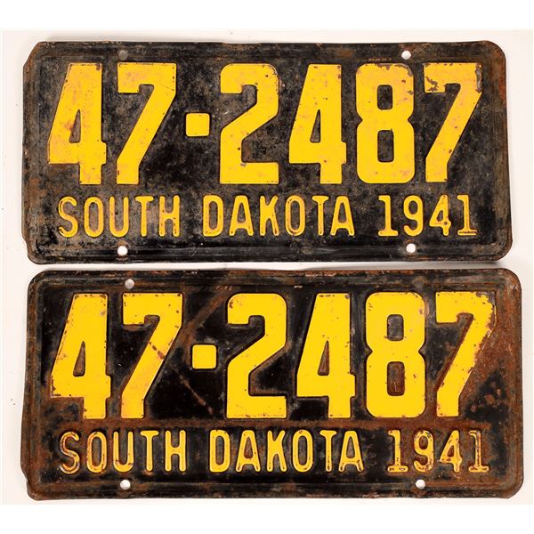 License Plates, South Dakota Matched Pair  [170093]