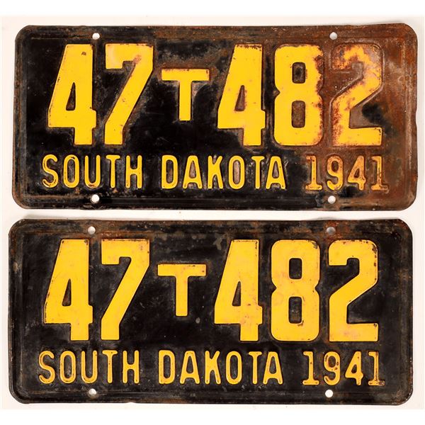 License Plates, South Dakota Truck Set 1941  [170092]