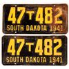 Image 1 : License Plates, South Dakota Truck Set 1941  [170092]