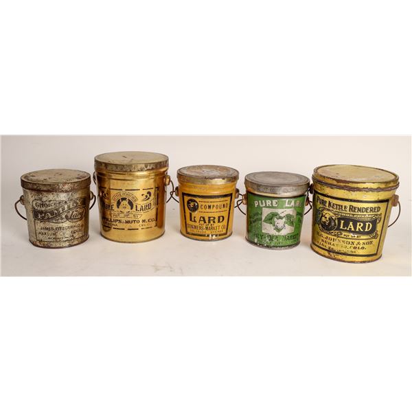 Colorado Lard Tins, 5 Different Towns  [169155]