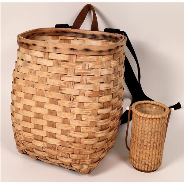 Nantucket and Adirondack Hand Woven Basketry (2 pieces)  [170152]