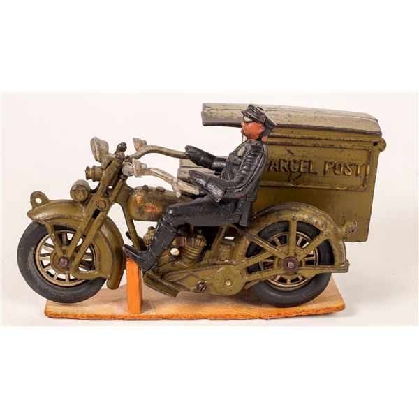 Hubley Cast  Iron Parcel Post  Motorcycle   [170283]