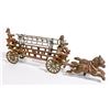 Image 1 : Vintage Cast Iron Fire Ladder Wagon  [168910]