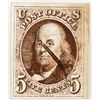 Image 1 : US Stamp #1a, First 5 Center  [164829]