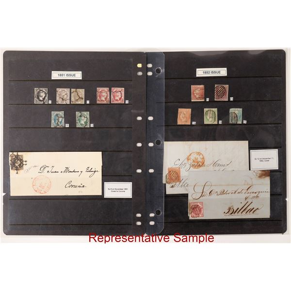 Spain 1850-65 Imperforate Postal Issues  [162243]