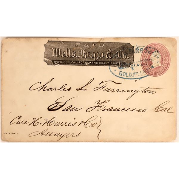 Assayer H. Harris Cover to Chas. L. Farrington- Gold Hill, NV  [169242]