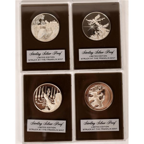 Franklin Mint: Sterling Silver Christmas Medals   [170262]