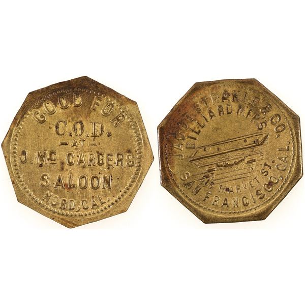 J McCargers Saloon Token  [169974]