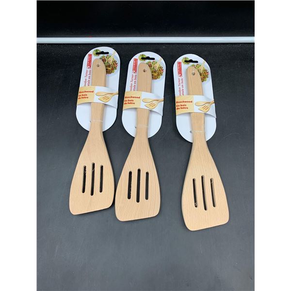 Gourmet Tools Utensils Beechwood Wooden Turner (3ct)