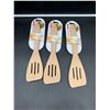 Image 1 : Gourmet Tools Utensils Beechwood Wooden Turner (3ct)