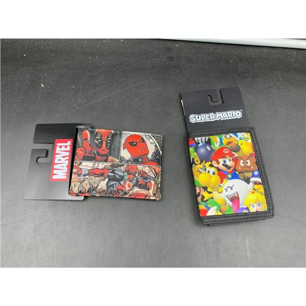 Marvel and Super Mario Velcro Wallet (2ct)
