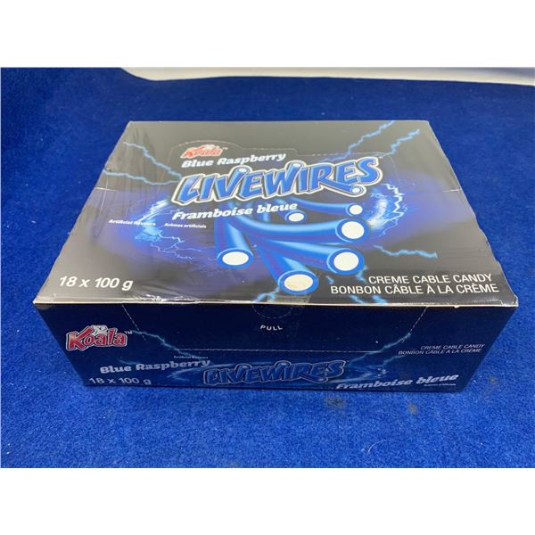 Koala Blue Raspberry Livewires Creme Cable Candy (18 x 100g)