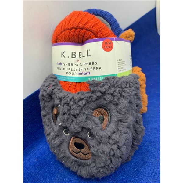 K. Bell Kids Sherpa Slippers (Size 10/13)