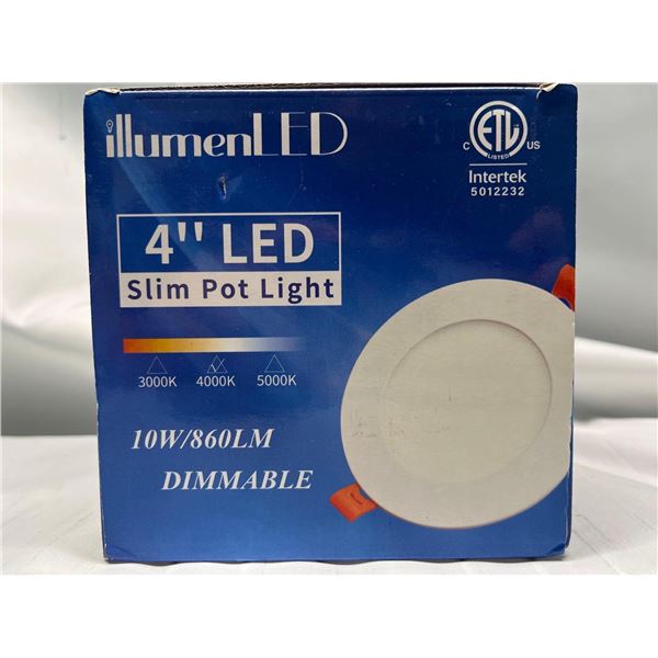 illumenLED 4" LED dimmable slim pot light- 10W/860LM