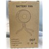 Image 1 : Ultra Quiet Battery Powered Fan with Night Light
