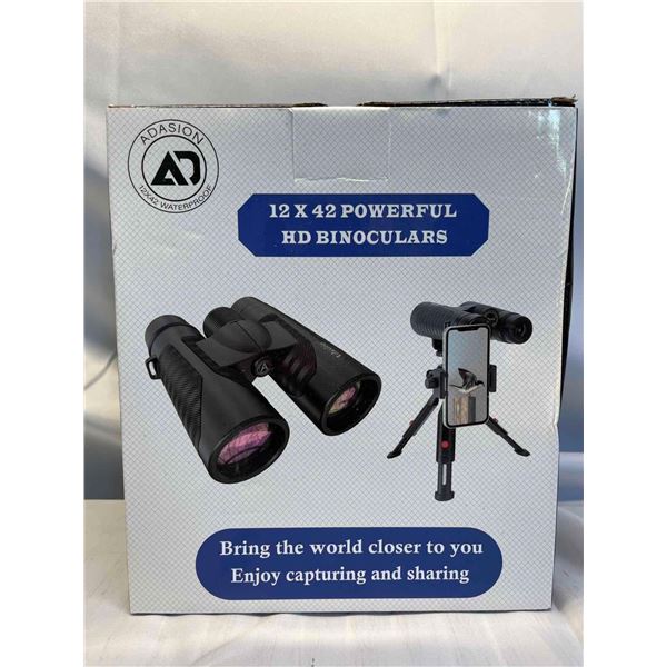 Adasion Waterproof 12 x 42 Powerful HD Binoculars