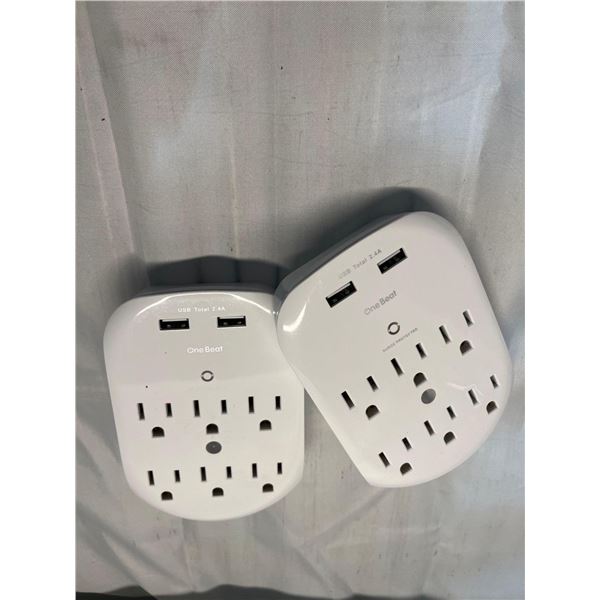 One beat Surge protected outlet