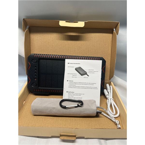 Solar Or Wired Charging Portable Pocket Battery Pack