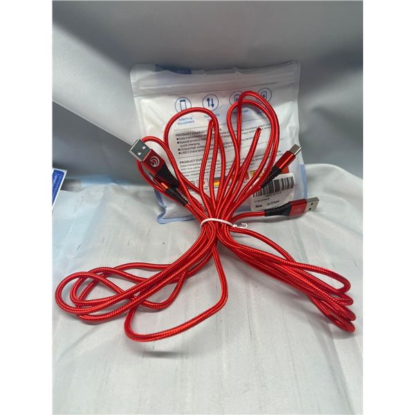 Lot of 2 USB to type C cables