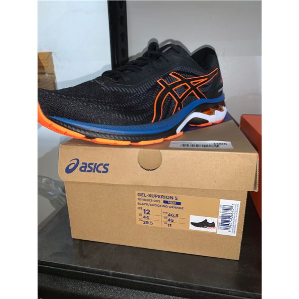 Asics Gel- Superior Black/Shocking Orange Men's Sneaker size 12