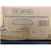 Image 3 : 58oz Compostable Lined Rectangular Fiber Container - 300pc