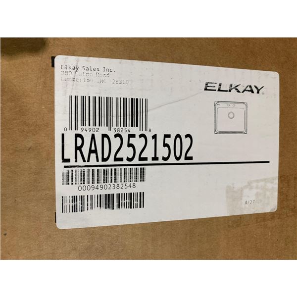 Elkay LRAD2521502 Single Stainless Steel Sink Basin