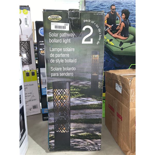 Set of 2 Solar Pathway bollard Lights