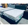 Image 2 : Queen Size Leather Back Solid Wood Captains Bed Frame with 2 drawers - INCLUDES MATTRESS & BOX