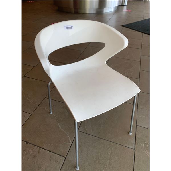 White Resin Commercial Restaurant Chair