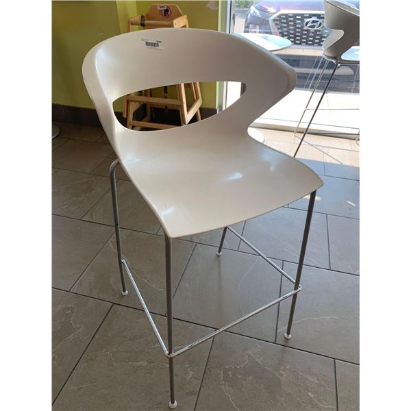 White Resin Commercial Restaurant Stool