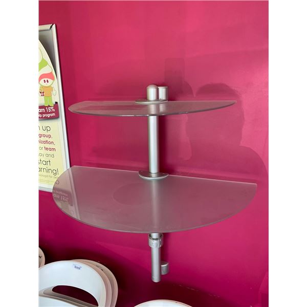 Glass Half Moon wall mount Shelving unit