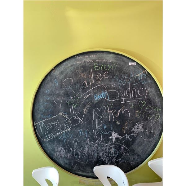 Round Framed Chaulk Board 5 foot diameter