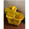 Image 1 : Commercvial rubbermaid bucket and 2 signs