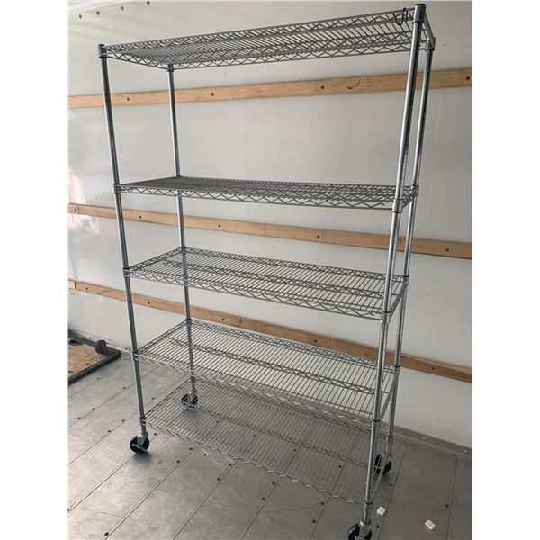 Metro 5 shelf Wire rack on wheels 60 x 72 inch