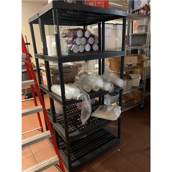 Rubbermaid 5 shelf storage unit - no contents included