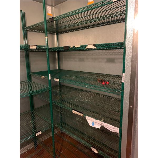 Green Metro 5 Rack Wire Shelving Unit approx.5ftx6ft