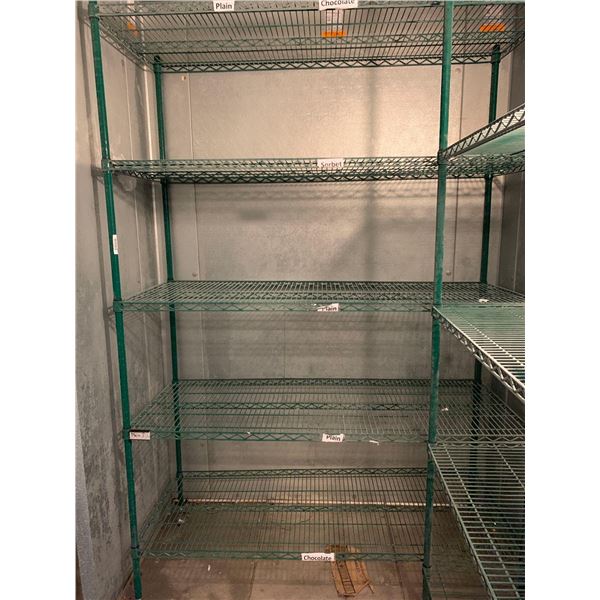 Green Metro 5 Rack Wire Shelving Unit approx.5ftx6ft