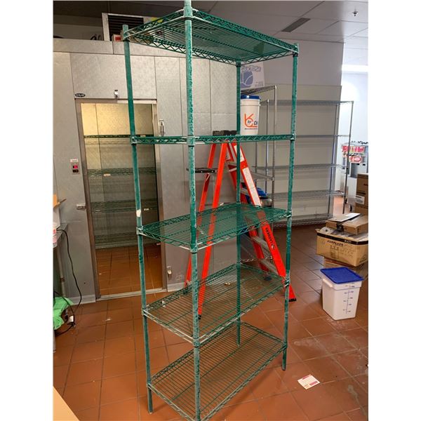Green Metro 5 Rack Wire Shelving Unit approx.4ftx6ft