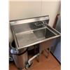 Image 2 : Single Well Stainless Steel Commercial Wash Sink with Back Splash & faucets (disconnected & ready to