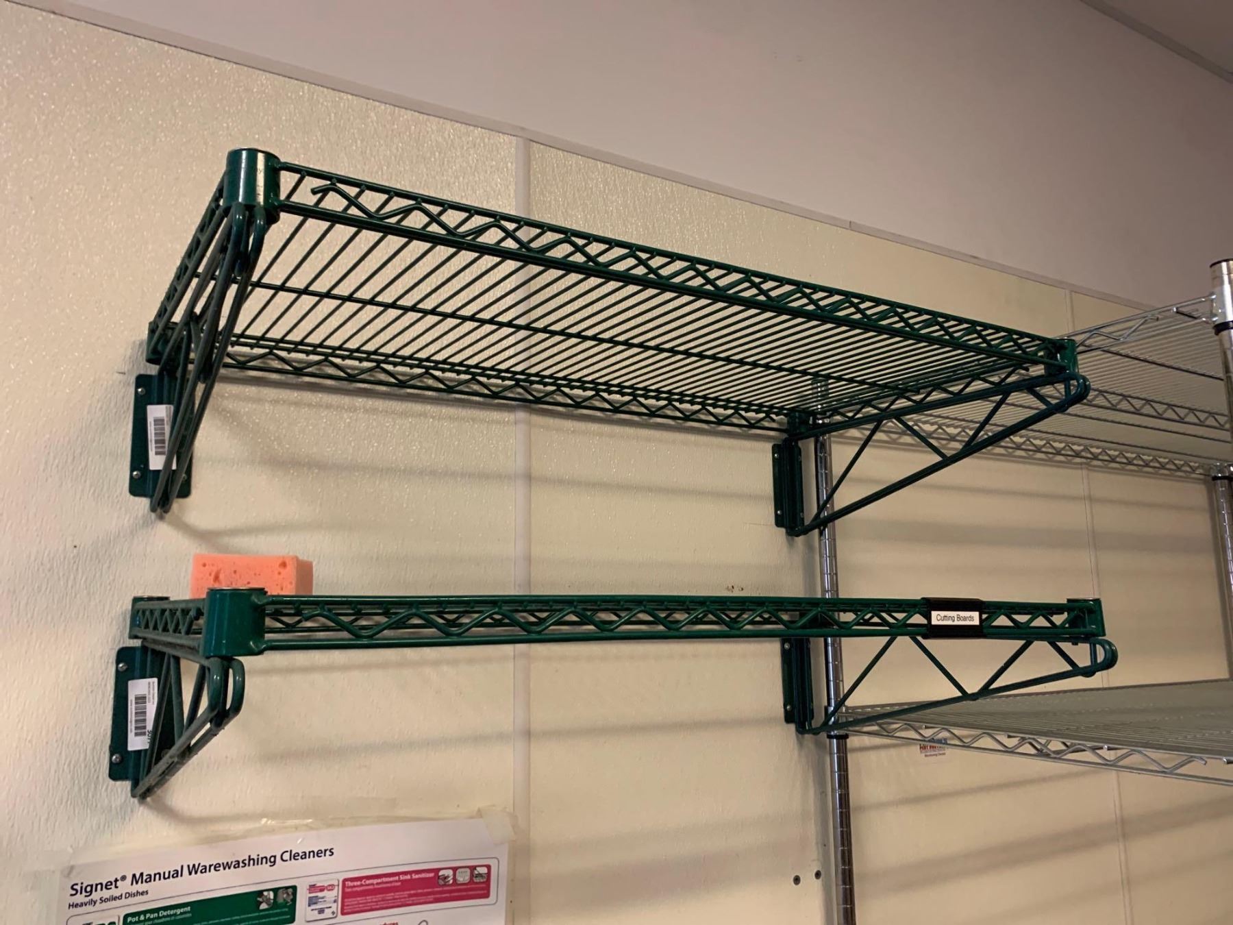 Green Metro Rack Wire Wall Mount Shelf approx 36 inch - LOT of 2 - A D ...