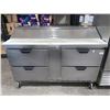 Image 1 : Beverage Air4 drawer Refrigerated Sandwich 60 inch prep Station-UNTESTED SOLD AS IS
