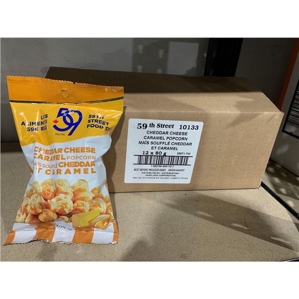 59th Street Cheddar Cheese Caramel Popcorn 12 x 80g