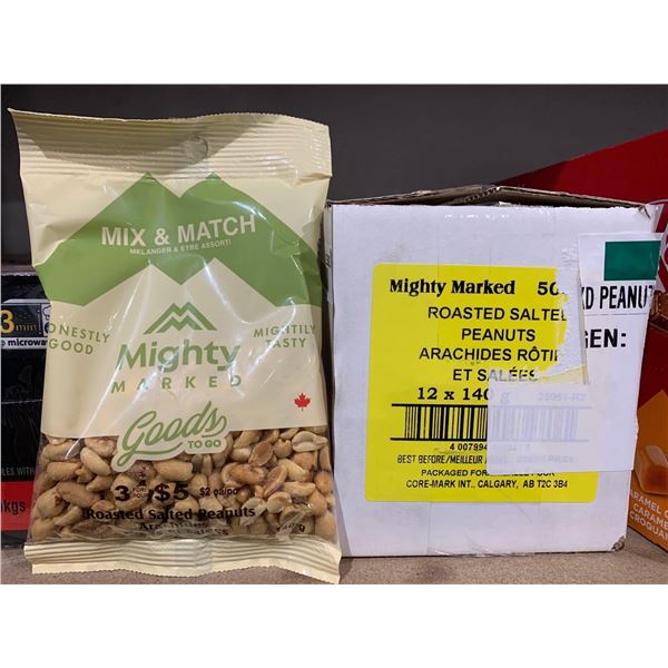 Mighty Marked Roasted Salted Peanuts 12 x 140g