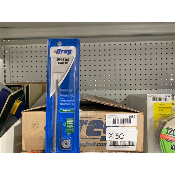 Kreg Deck Jig Driver Bit - Case Lot of 30