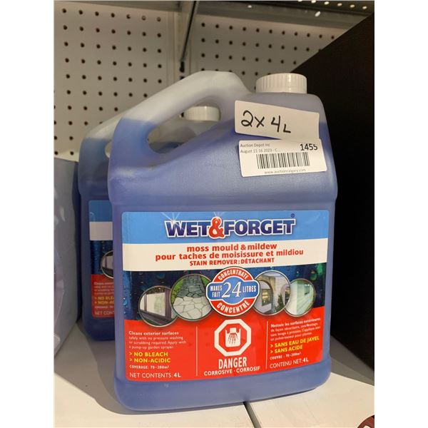Wet & Forget moss, Mould & Mildew Stain Remover Concentrate 2x4L