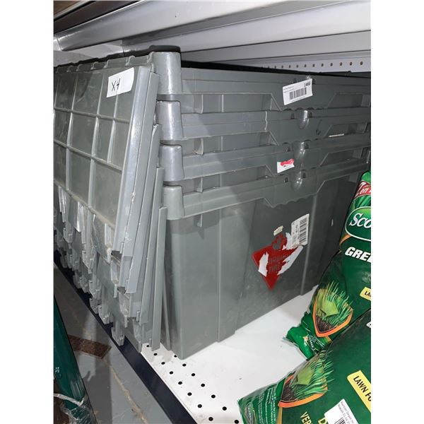 4x Interlovking Lid Canadian Tire Tote Bins