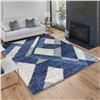 Image 4 : Thomasville Geo Blue 5'3" x 7' 5" Area Rug