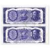 Image 1 : Central Bank of China, 1946 Proof Uncut Pair of 20 Cents, P-395A, Used as an Advertising Note.