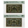 Image 1 : Provincial Bank of Chihli, 1920, Pair of Issued Banknote Signature Varieties